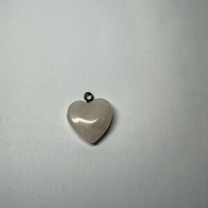 Vintage Heart-Shaped blush rose quartz Pendant